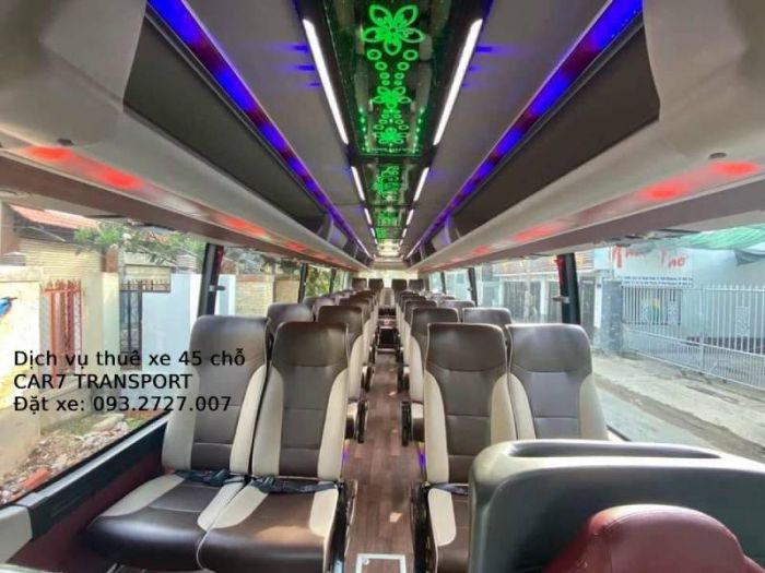 Nội thất xe 45 chỗ đi Chùa Bà Châu Đốc An Giang giá rẻ