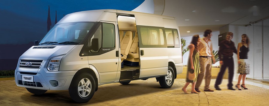 thue xe 16 cho ford transit di chau thanh tien giang