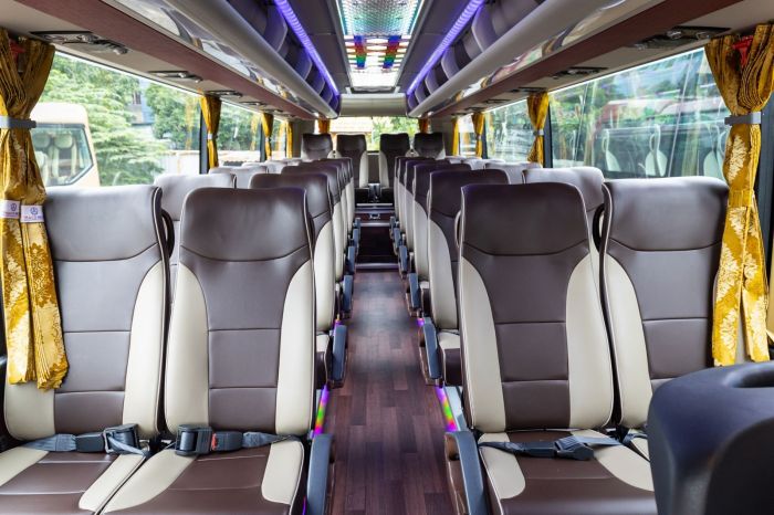 Nội thất xe 45 chỗ đi Resort Hòn Cò Cà Ná, Ninh Thuận