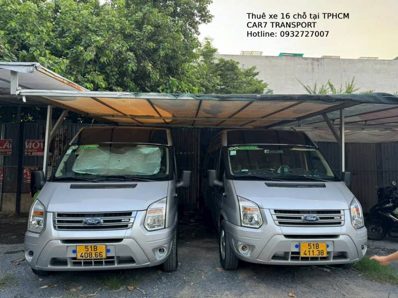xe 16 chỗ Ford Transit cho thuê, giá rẻ có tài