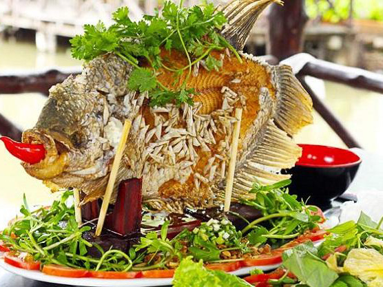 Cá chiên xù sẵn sàng phục vụ du khách